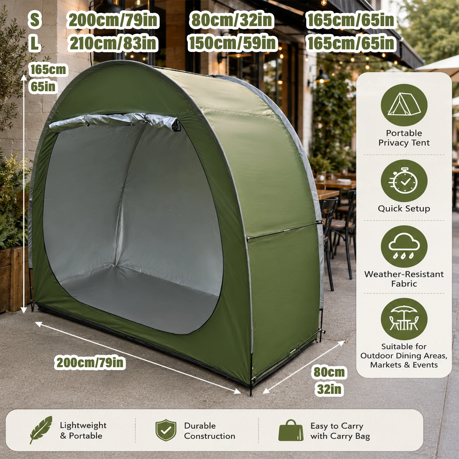 2‑3 Bikes Storage Shed for Patio, Spacious Bicycle Tent, Portable Shelter for Courtyard Bike Organizing