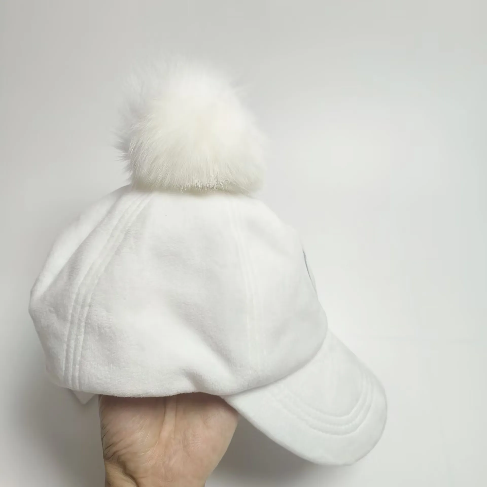 Golf cap hat new rabbit down winter warm thickened earmuffs