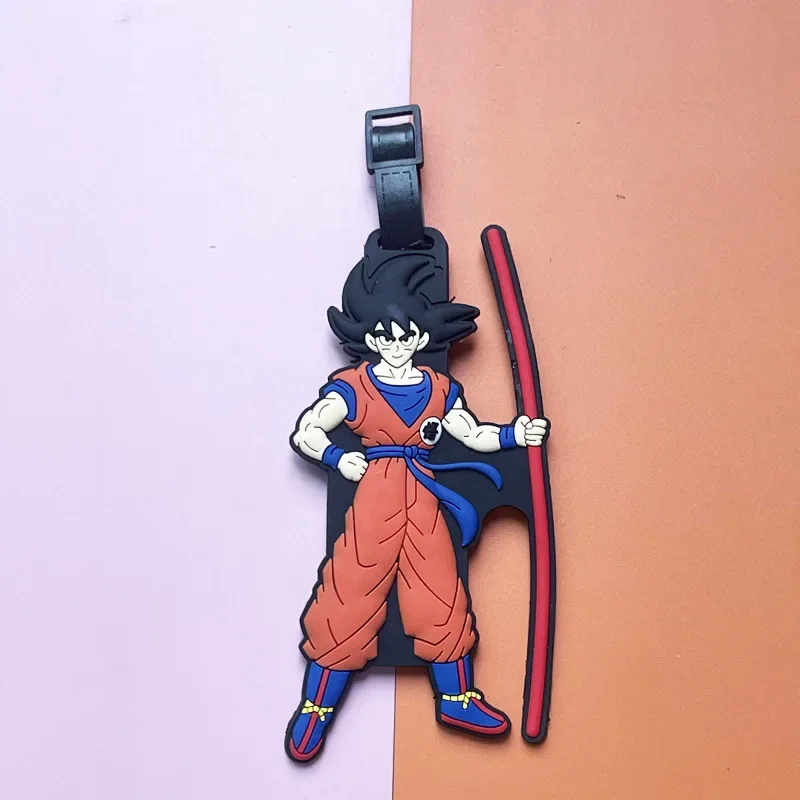 لعبة دراغون بول سون جوكو علامة الأمتعة البلاستيكية أنيمي التسمية حقيبة قلادة الديكور حقيبة السفر الملحقات Addres بطاقة تسجيل معلومات الهاتف #4