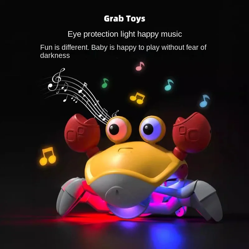 Electric sensing crab escape baby will move baby head up practice toy dance baby magic can not catch robot dog