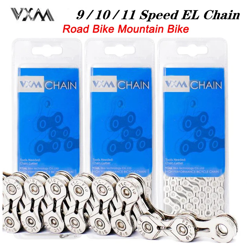 

Велосипедная цепь VXM 9S 10S 11S, ажурная цепь из хромомолибденовой стали для горного велосипеда, 9 10 11 в
