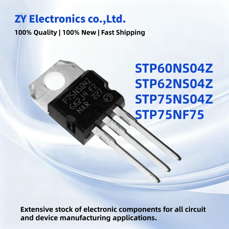10PCS New STP60NS04Z STP62NS04Z STP75NS04Z STP75NF75 P60NS04Z P62NS04Z P75NS04Z P75NF75 TO-220 MOS Transistor