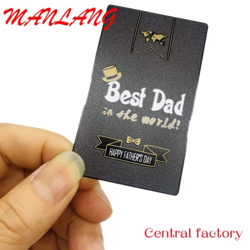 Custom  Custo Printing Nae Logo u Busins Stainls Steel etal VIP Thank You Card Credit Visit Gift Car etal Busins Card