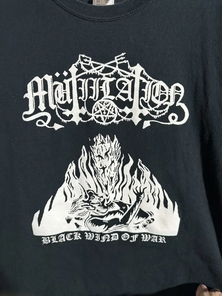 Vintage 2006 Mutiilation Black Wind Of War T Shirt XL French BlackBand