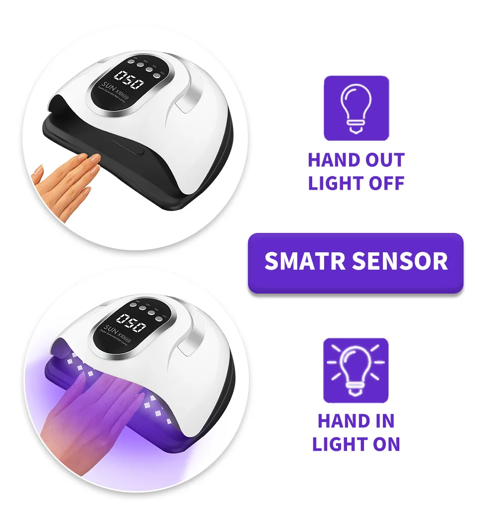 โคมไฟยูวี LED 280วัตต์สำหรับเล็บมืออาชีพ, โคมไฟอบเล็บเจลเครื่องอบแห้งเล็บสัมผัส LCD ขนาดใหญ่เครื่องมือเป่าเล็บ