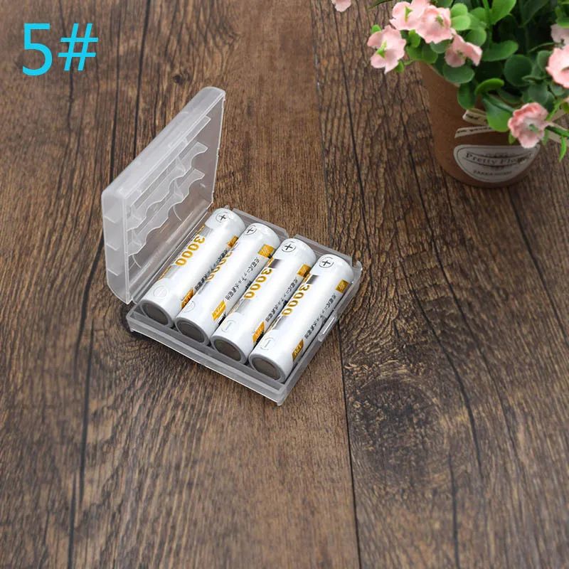 1Pc Mini Battery Case Holder Portable Plastic Storage Box for AA/AAA Rechargeable Batteries Compact Organizer for Outdoor Travel