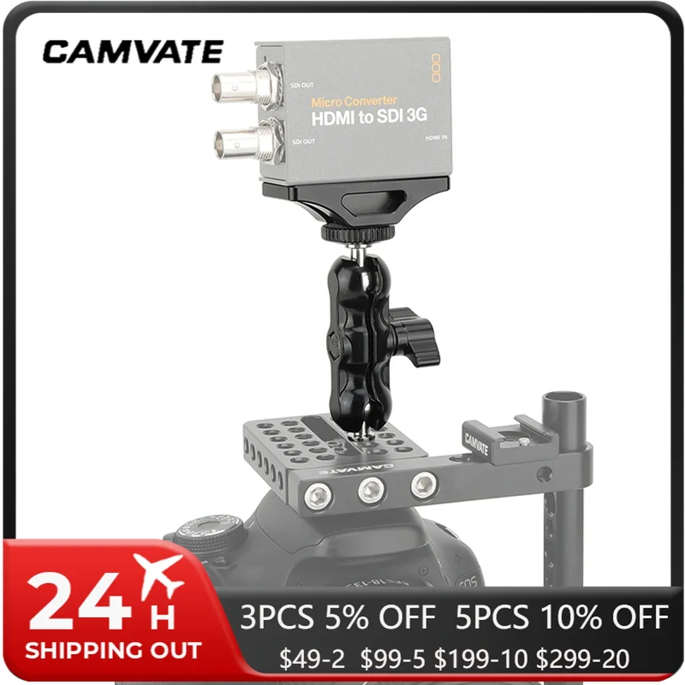 CAMVATE Extension Support With Ball Head Support Holder & 1/4\