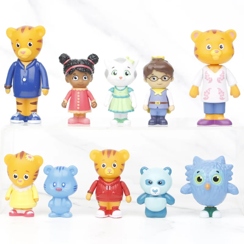 5 ~ 10 adet/takım karikatür Anime Action Figure Daniel Tiger mahalle koleksiyonu Model oyuncaklar çocuklar için hediye