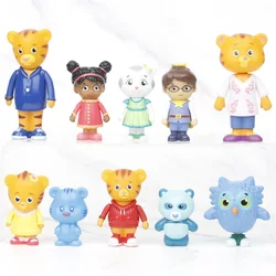 5 ~ 10 pz/set Cartoon Anime Action Figure Daniel Tiger shoulder Collection Model Toys For Kids Gift