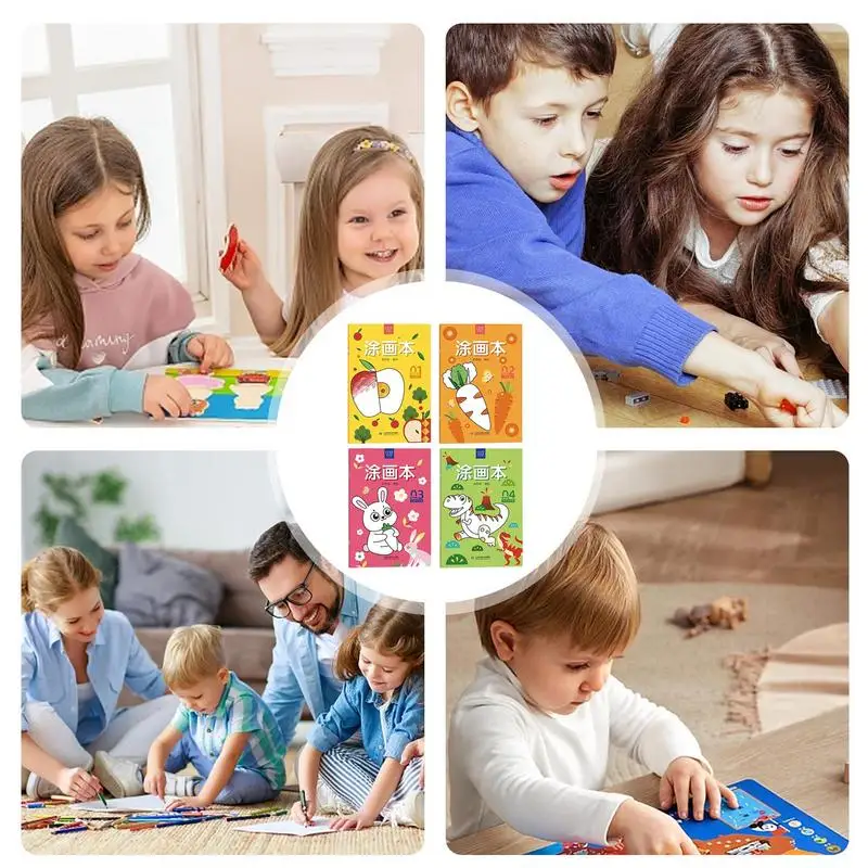 Crayon Color Book Set Coloring Books Bulk Fun 4 Books Educational Mini Books Promote Kids Wellness And Mindfulness Activity Part