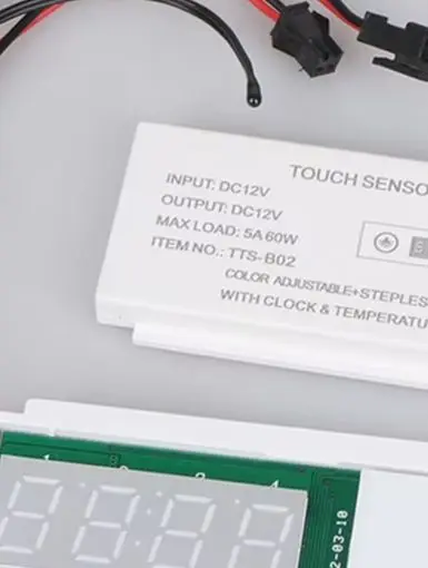 

Сенсорный выключатель 12В для умного зеркала с часами и дисплеем температуры, аксессуары для электроинструментов