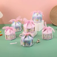30PCS Creative new octagonal box carousel candy box wedding candy box wedding souvenir