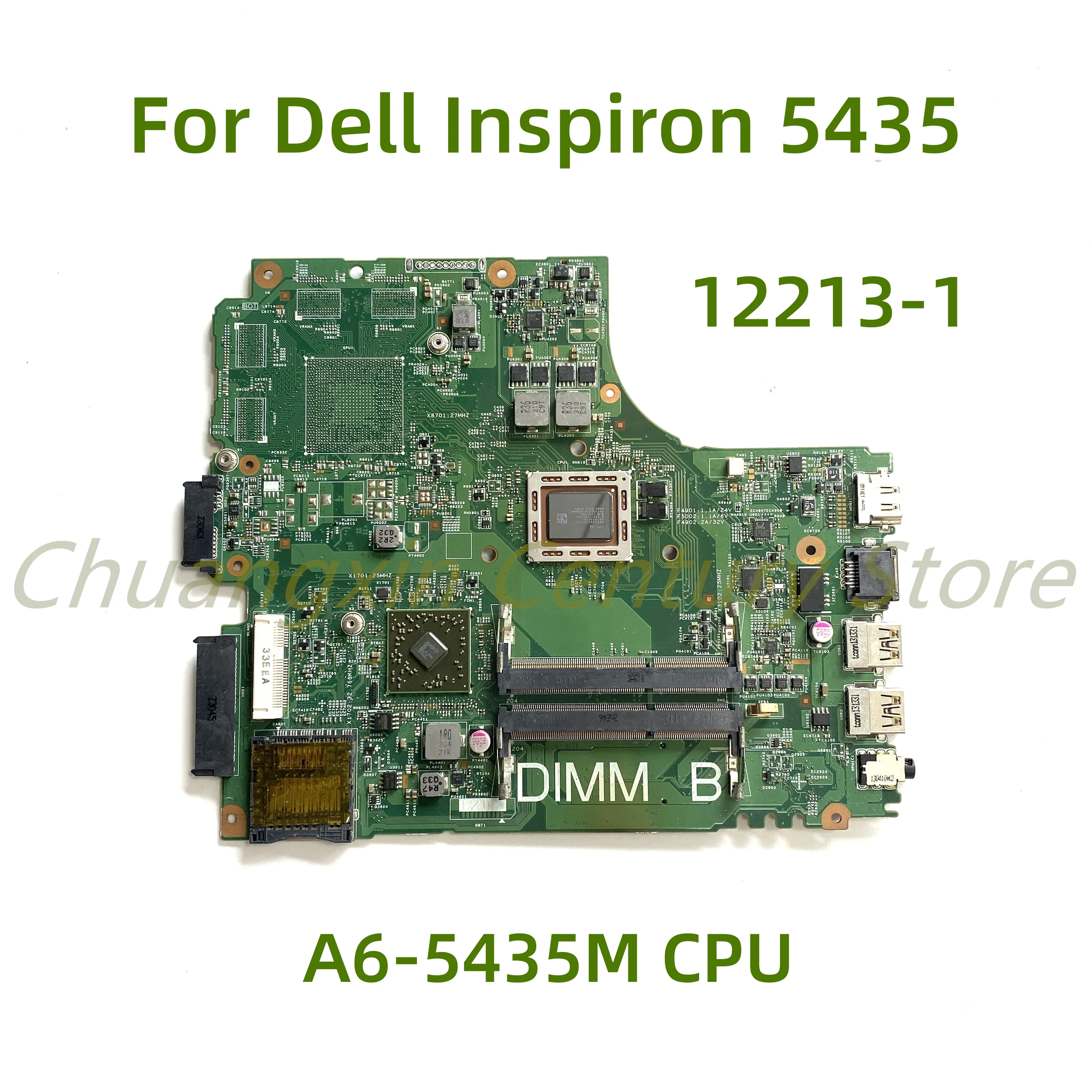 

Подходит для материнской платы ноутбука Dell Inspiron 5435 12213-1 с процессором A6-5435M 100% протестирован Полная работа