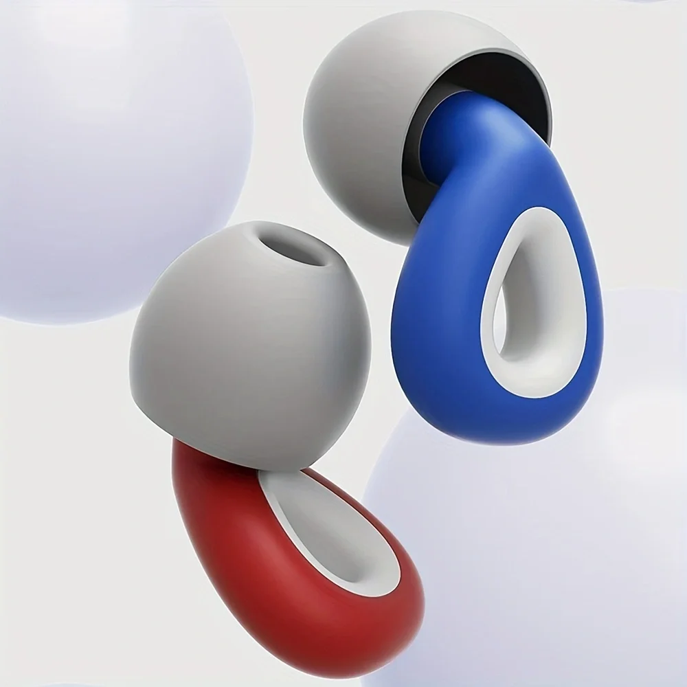 6 końcówek do uszu w rozmiarach S/M/L do redukcji szumów – super miękka, wielokrotnego użytku ochrona słuchu do spania, pływania, pracy