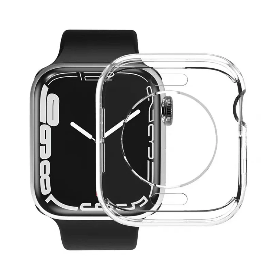 

New Silicone protective shell case For Apple Watch cover Series Ultra 10/9/8/7/6/5/4/3 38mm 40mm 41mm 42mm 44mm 45mm 46mm 49mm