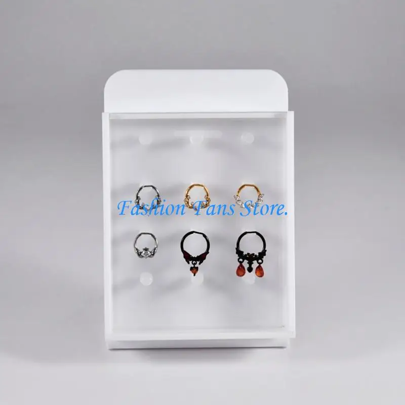 Compact Acrylic Jewelry Board With Cover For Various Body Piercing Jewelry Types