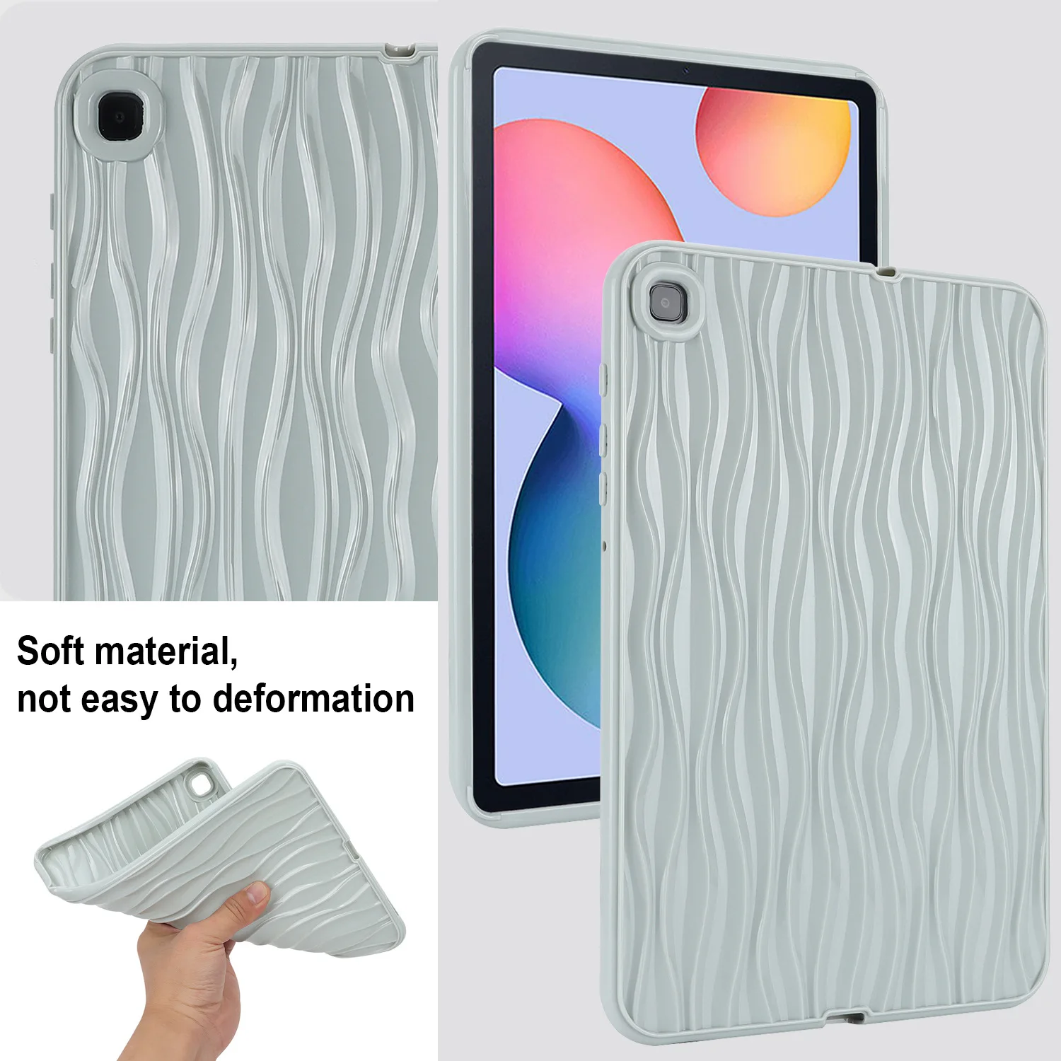 Luxury Tablet Case for Samsung Galaxy TAB A8 A7 S6 LITE Drop Resistant T220 T225 X200 P610 P615 Soft Silicone