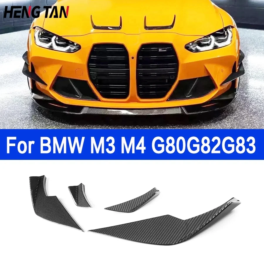 

Carbon Fiber Car Front Bumper Wind knife For BMW G80 M3 G82 G83 M4 Splitter Spoiler Canard Air Knife Surround Trim Body kit