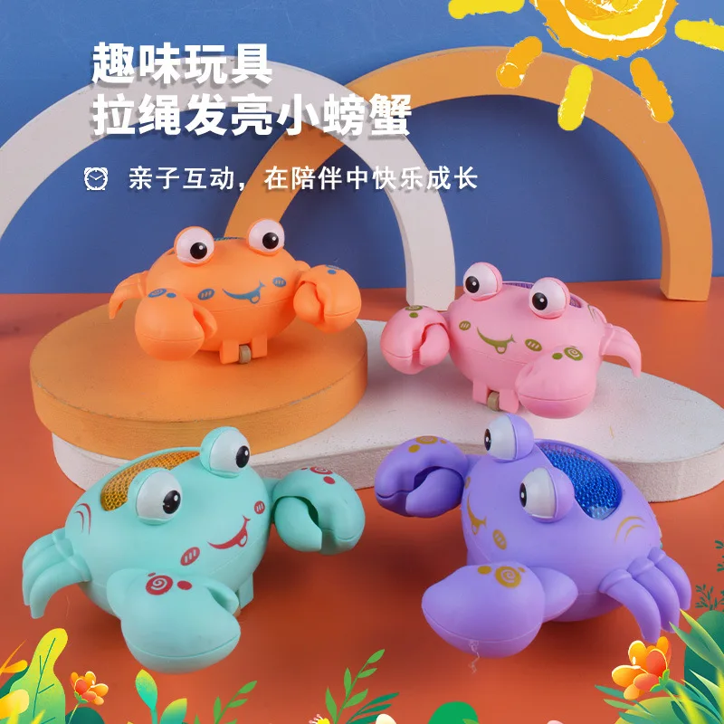 

Children Cartoon Cute Pull Wire Light-emitting Crab With Lights Toys Creative Simulation Light-emitting Crab Kids Birthday Gifts