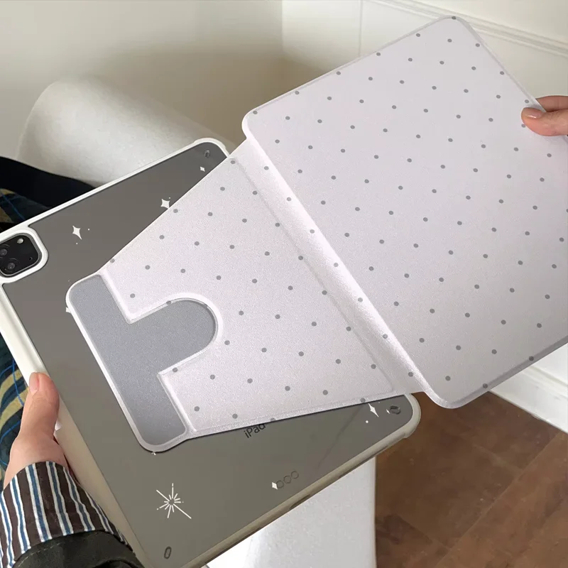 Grey Wave Point Niche Creativity Heal Tablet Case For iPad Pro 13 11th A16 12.9