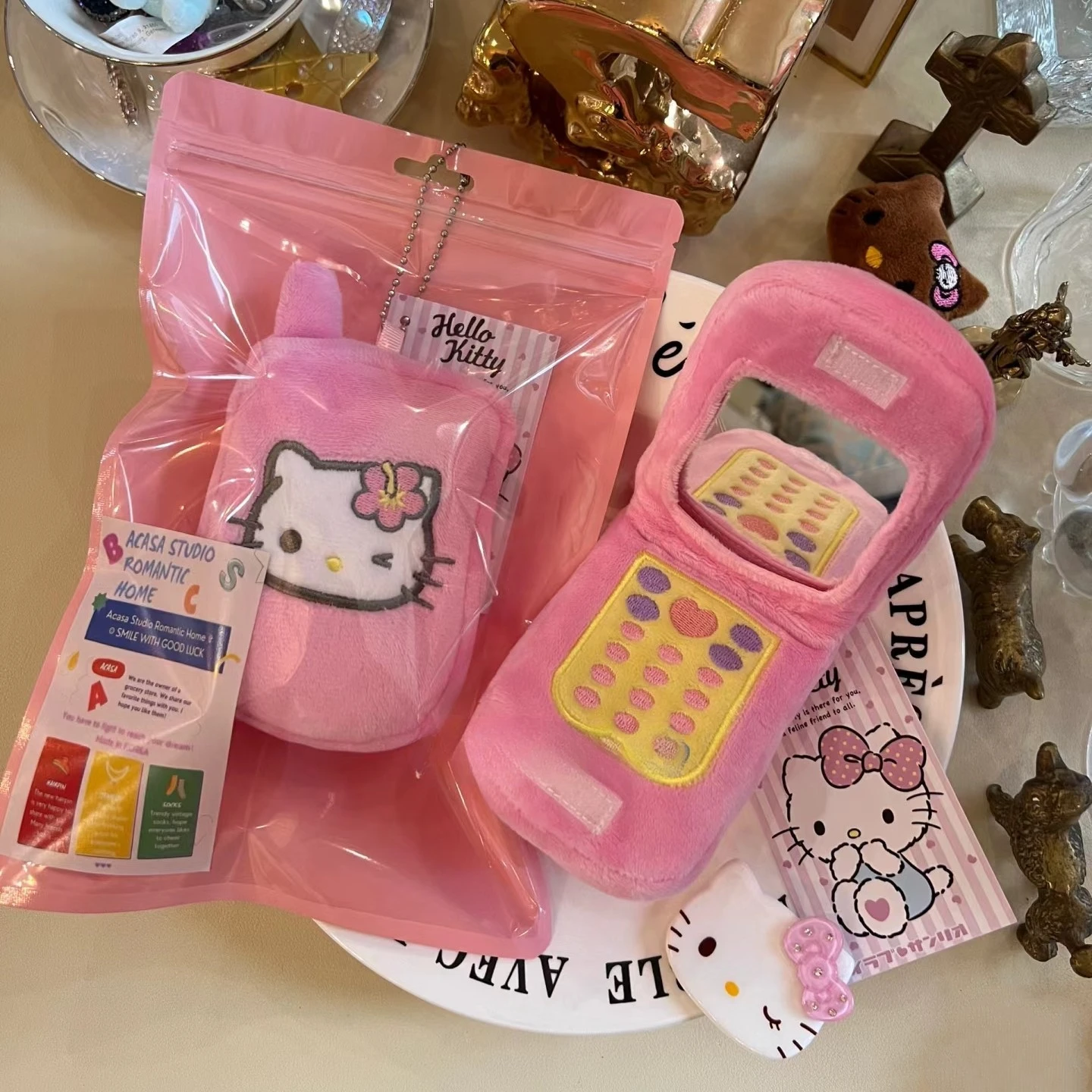 مرحبا كيتي أكياس مرآة المعلقات سانريو أنيمي الملحقات #1