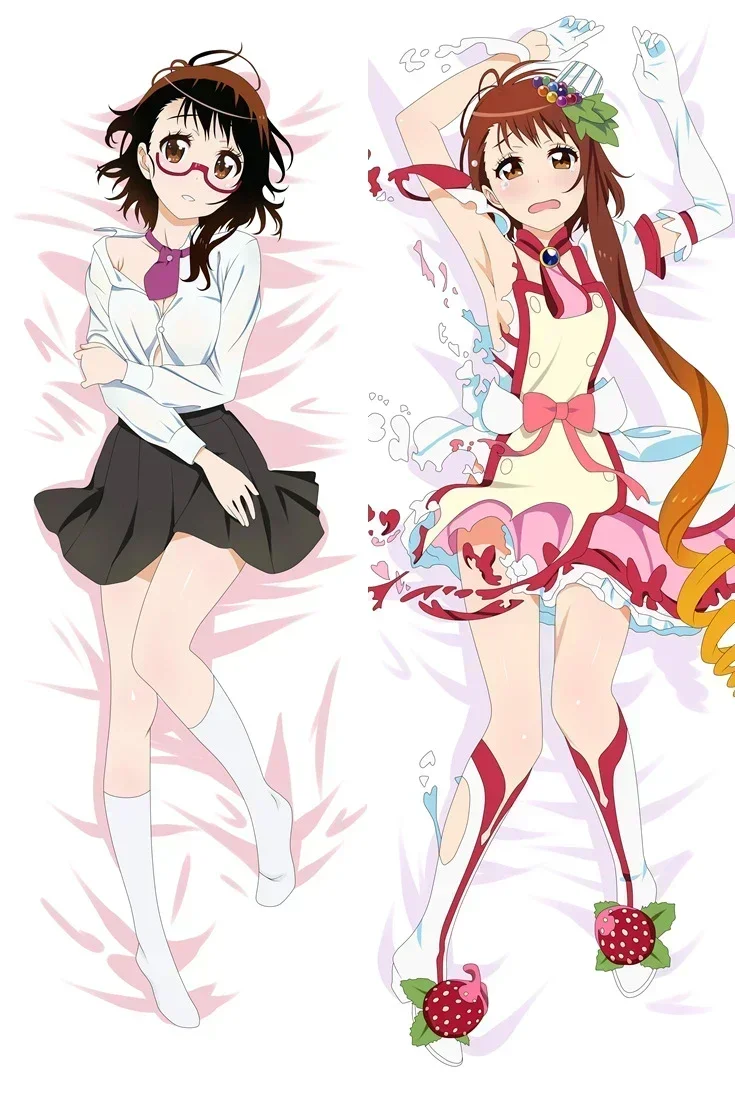 أغطية وسادات مطبوعة على الوجهين أنيمي ، غطاء الجسم الزخرفي ، الأنيمي الجديد ، Dakimakura ، Nisekoi ، Tachibana ، Marika ، العناق