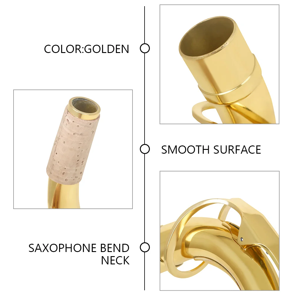 

Saxophone Neck Tube Replacement Bent Saxphone Accessories Brass Alto Cork Tenor