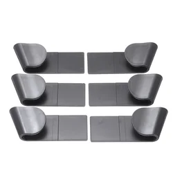 6pcs/Set Pot Lid Holder Wall-Mounted Hanging Holder for Pan Pot Cover Rack Plastic Kitchen Storage Rack Kitchen Organizer