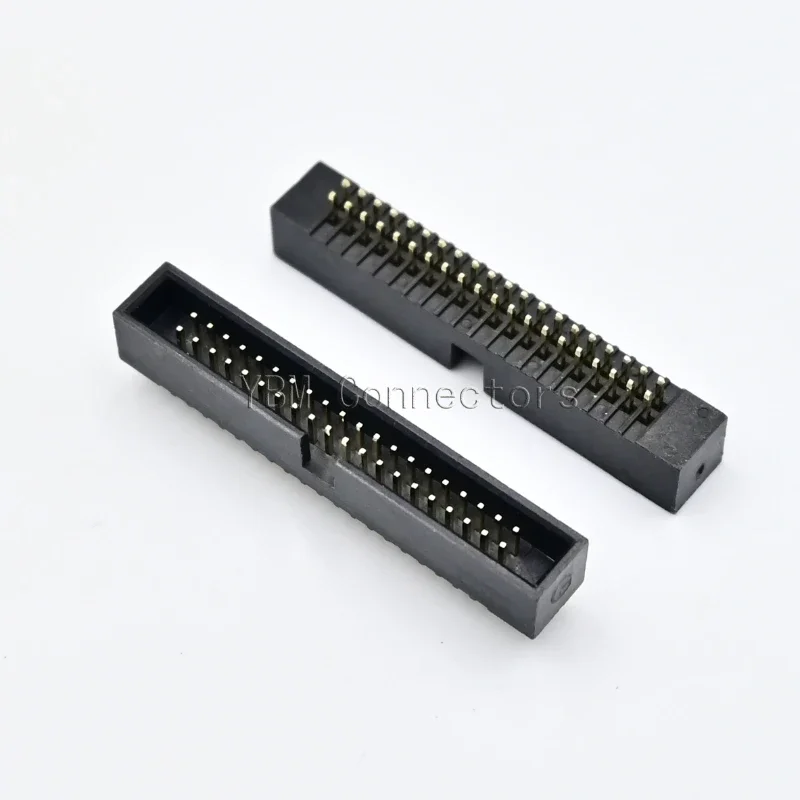 10pcs DC3 Header 1.27mm Pitch Double Row Male Socket Straight Pin IDC Box Header Connector Dip 2x3pin-50pin JTAG Socket for Elec