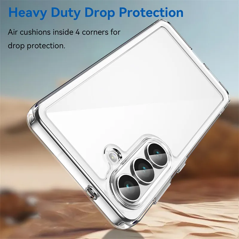 For Samsung Galaxy S26 Case Samsung S26 Cover TPU Border Acrylic Backplane Bumper Protective Phone Cases On S26 Ultra Plus Funda