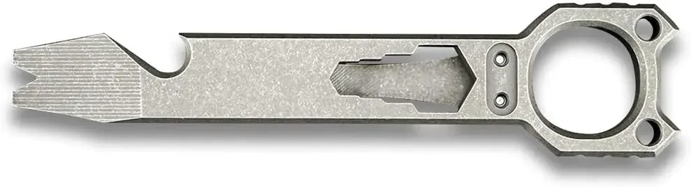 FEGVE Titanium EDC Pry Bar Outdoor Prybar Bottle Opener with Pocket Clip