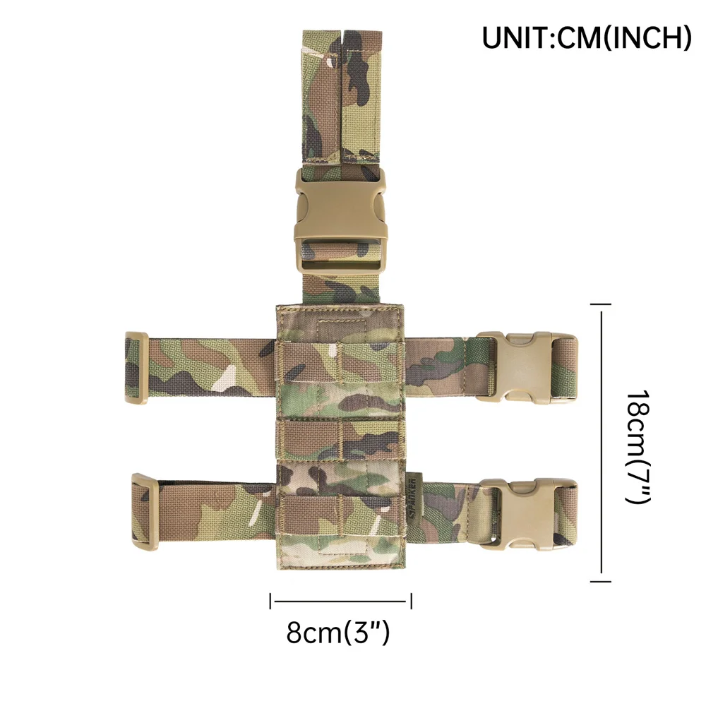 Tactical Molle Mini Drop Leg Panel Gun Holster Plate Universal Pistol Holster Mag Thigh Rig Panel Hunting Accessory