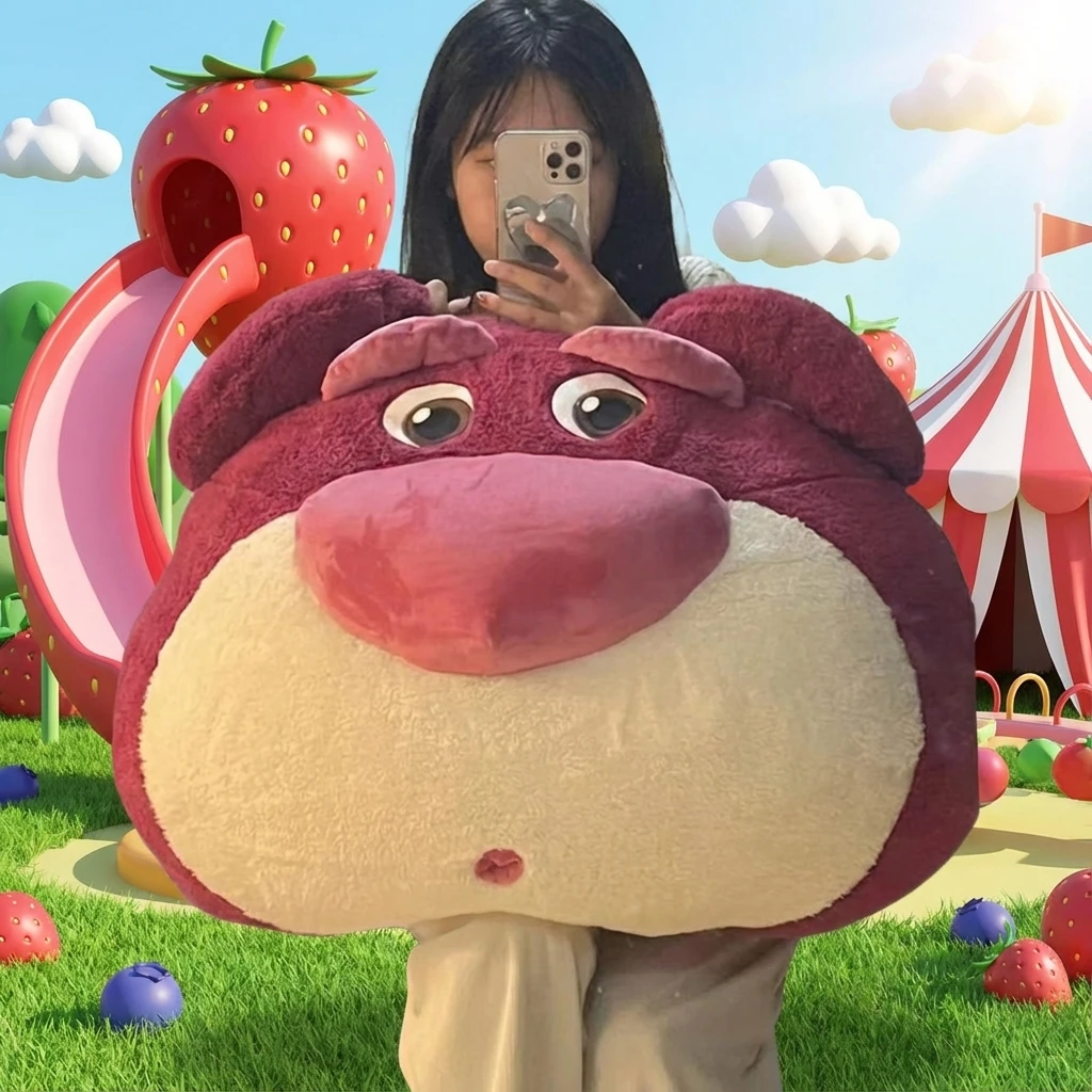 

Большая плюшевая игрушка Lotso, большая подушка с мягкими животными, подушка на спинку для кровати, дивана, подарок для ленивой девушки, плюшевый мишка, кукла