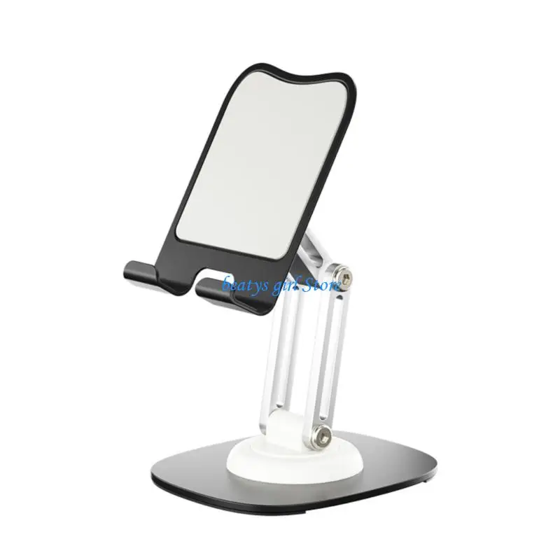 C7AB Portable Foldable Whirling Mixture Phone Tablet Stand With  Adjustable Arm For Video Conferencing Desktop Stability