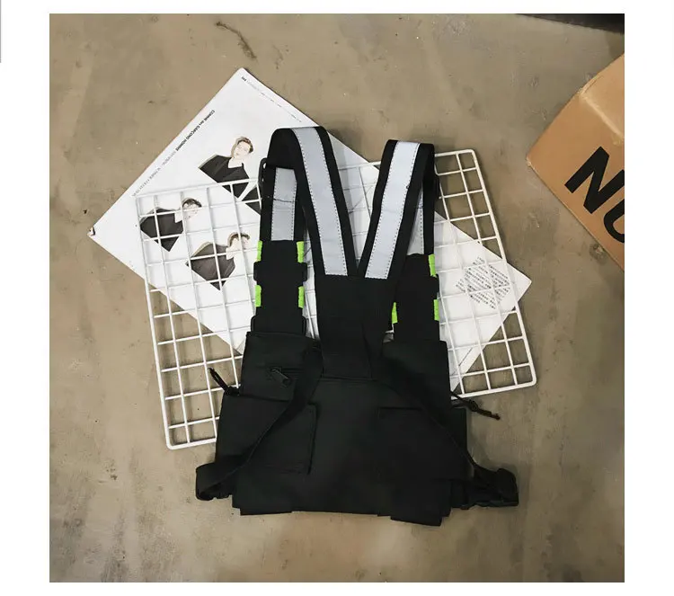 Colete Tático Unissex para Rádio Amador, Bolsa Frontal Hip Hop West Wist, Coldre de Peito para Wouxun Baofeng UV-5R UV-82 bf-888S