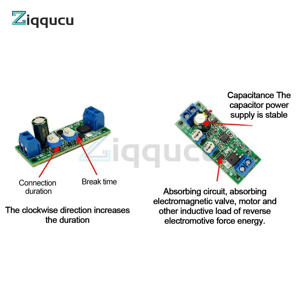DC 7-30V Digital LED Relay Board Dual-MOS Trigger Cycle Timing Circuit Switch Timer Delay Module