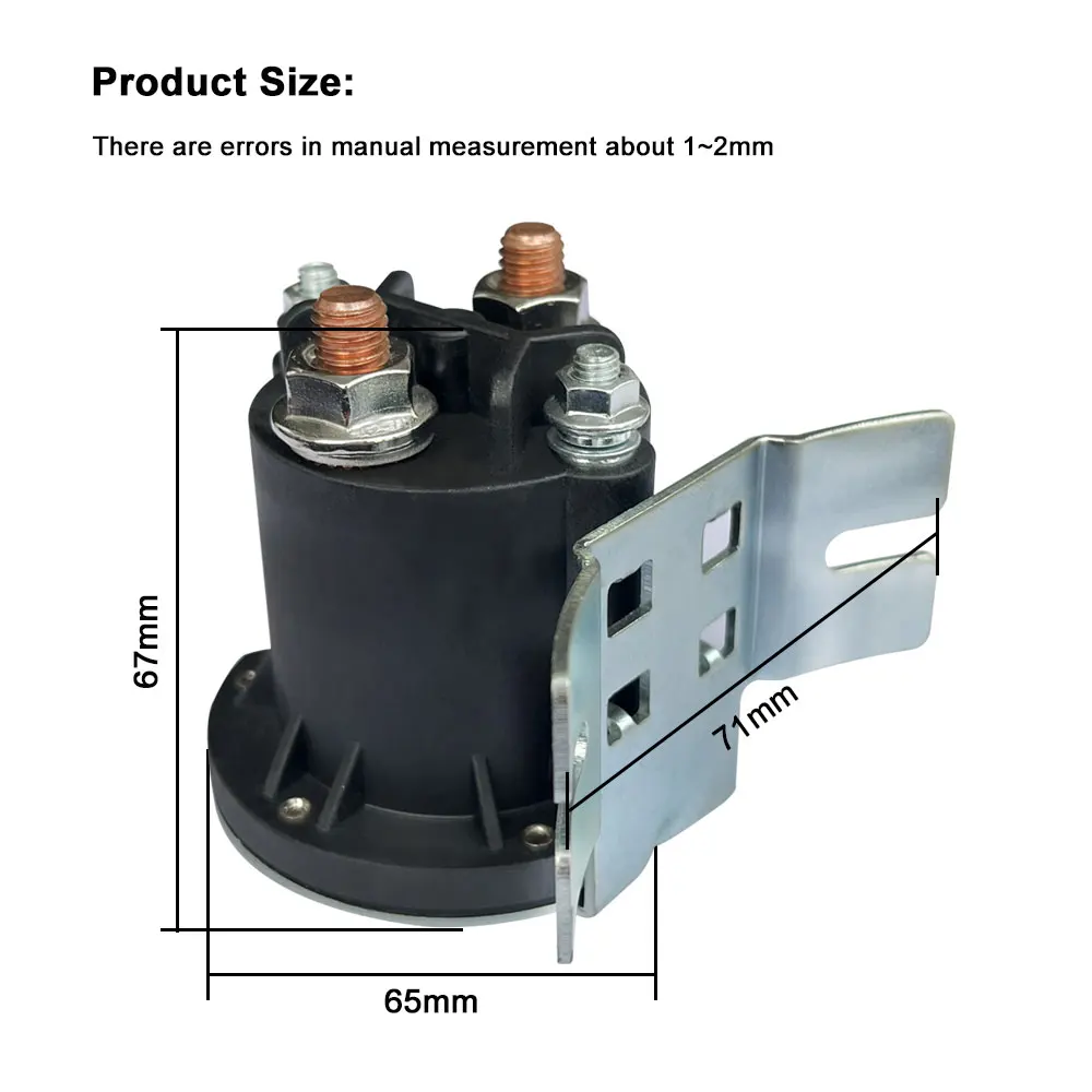 12V24V 200A Electric Stacker Forklift Tail Plate Oil Pump Start Switch Relay  Plate Oil Pump Start DC Contactor