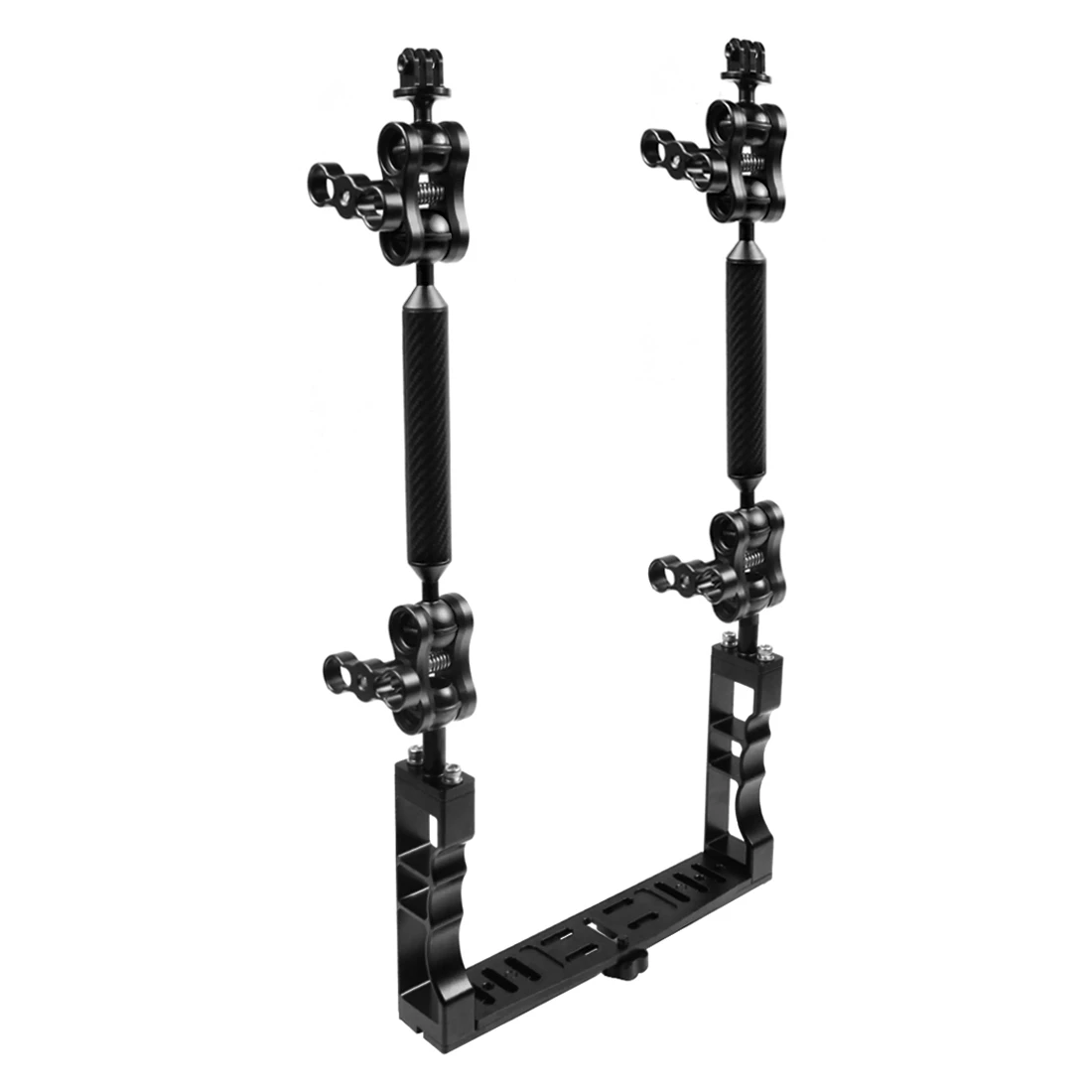 PULUZ Underwater Camera Stabilizer Set Dual Handle Aluminium Tray & 4x Dual Ball Clamp & 2x Floating Arm & 2x Ball Head Adapter