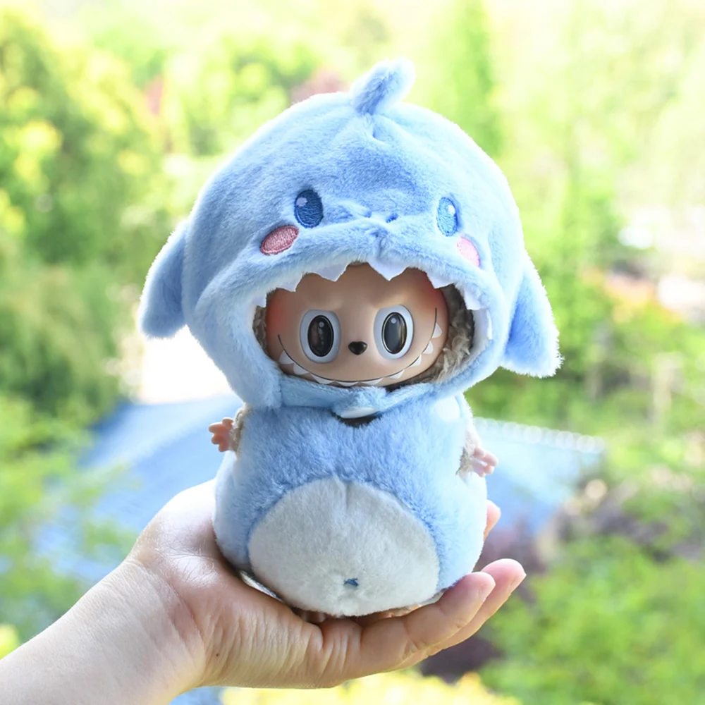 ل Labubu لطيف دمية الملابس ديناصور الملابس الذرة الملابس الكرتون الملابس مجموعة ارتداء إكسسوارات دمي الملابس