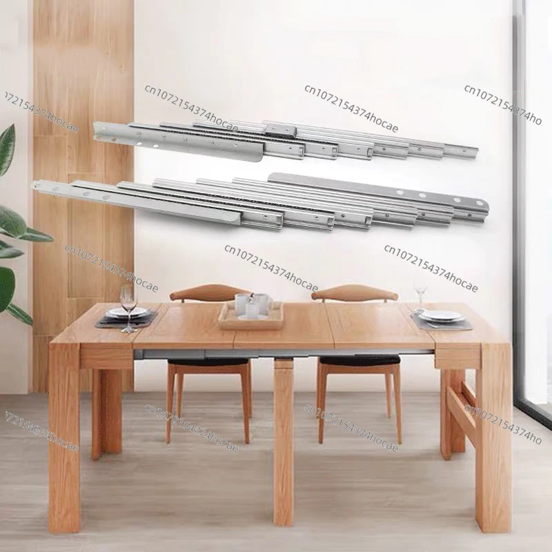 Invisible Dining Table Telescopic Guide Rail Multifunctional Aluminum Alloy Folding Bar Extension Slide Rail