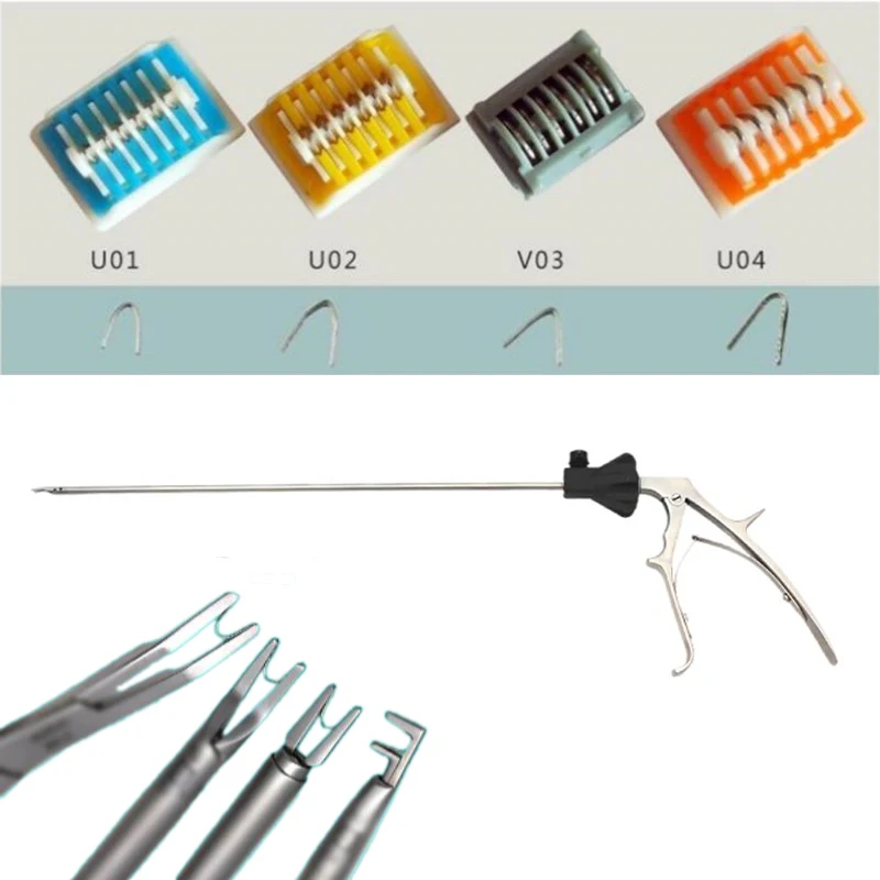 

6pcs/row Medical Titanium Clamp Titanium Vascular Blocking Laparoscopic Surgical Instrument Endoscopic Open Abdominal Titanium