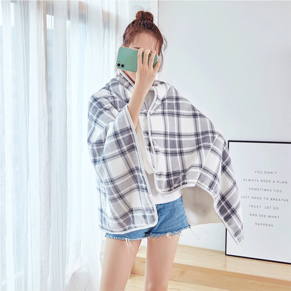 Versatile Cloak Shawl Blanket Wrap Yourself In Warmth And Style Legs Feet Warmer Cover Checked Scarf Lange 80*135cm