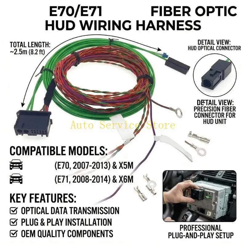 462A Premium Fiber Optically Cable High Speed Data Transmission Cable for E70 E71 X5M Models Stable Transmission