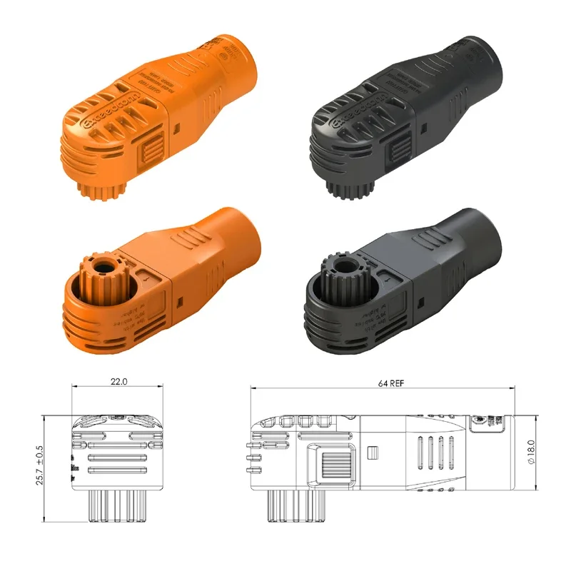 130A Energy Storage Cabinet Connector For New Energy Applications High-Current Through Wall Terminal Lithium Battery Connectors