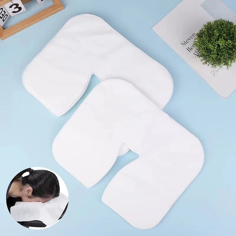【Microfiber Head Pad Towels U-Shaped Facial Pillow Covers Thickened Headrest Cushion Facial Care Beauty SPA Massage Supplies】 view 3