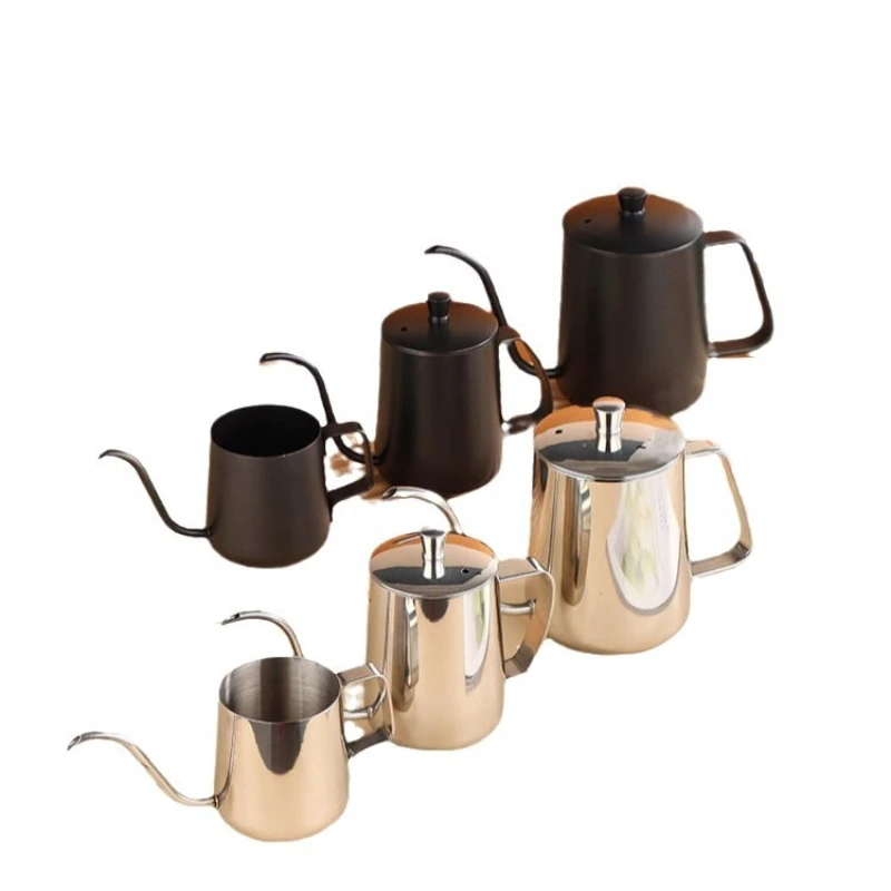 

Hand brewing pot 304 stainless steel coffee thin mouth pointed household long hand cup