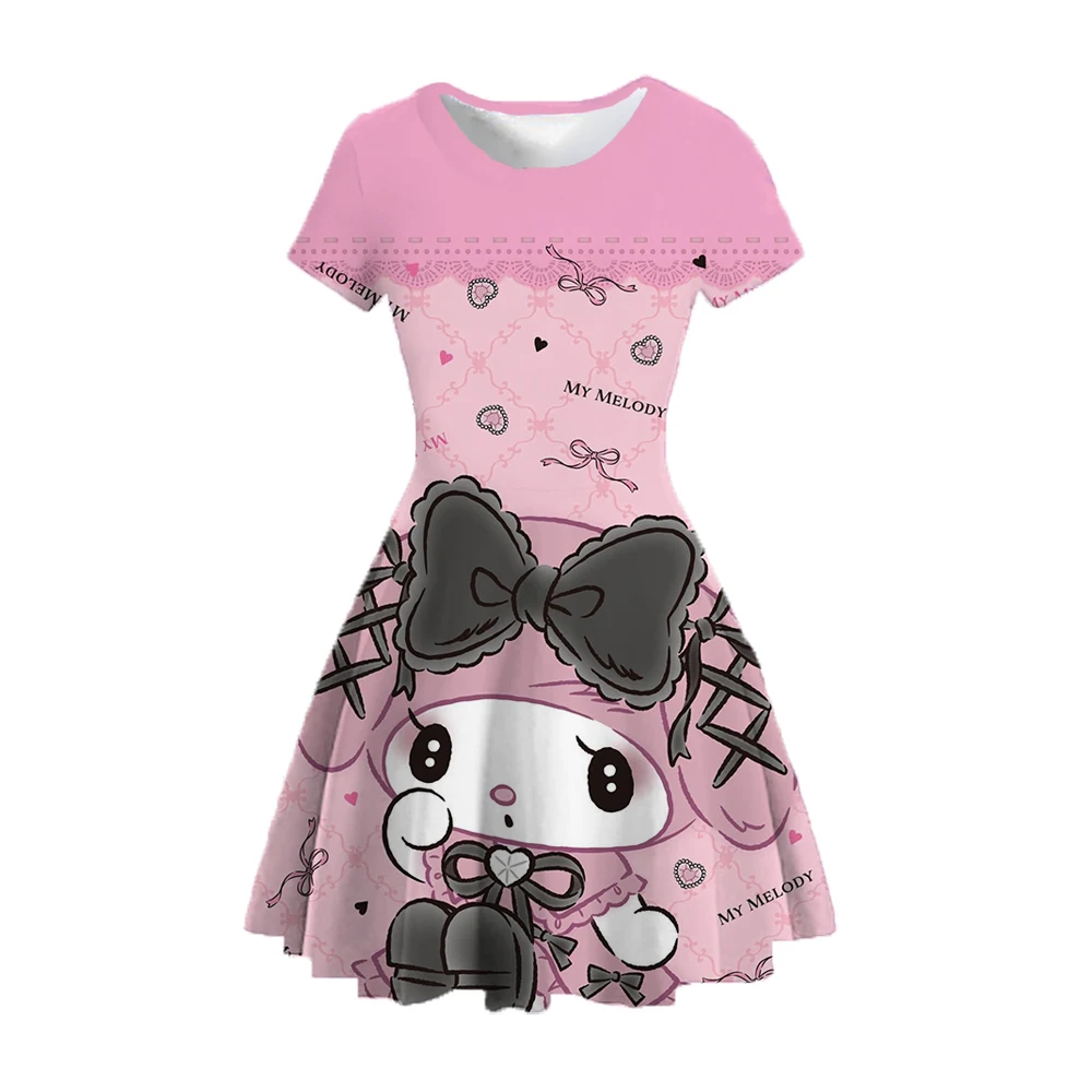 Casual comfortable cartoon Meliti printing fairy tale series cute, strange color rich cute cute character girl dress