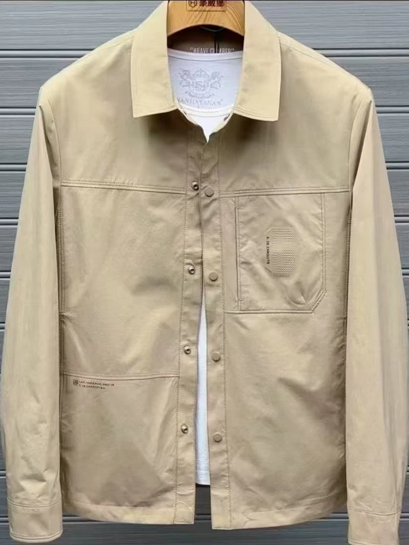 

Faionable Мужская верхняя одежда с воротником-хомутом, удобная слиповая одежда, весна-осень, Новое поступление, корейская модная модель, подставка L...