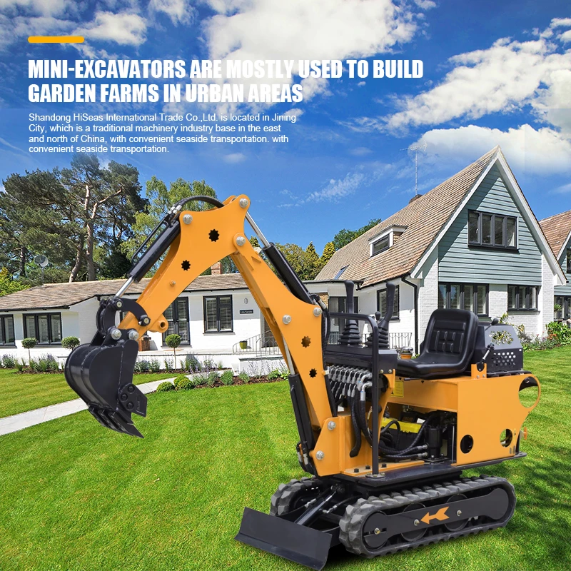 Mini excavadora China de 0,8 toneladas y 1 tonelada, varios tamaños disponibles, adecuada para granjas de jardín y otros entornos duros