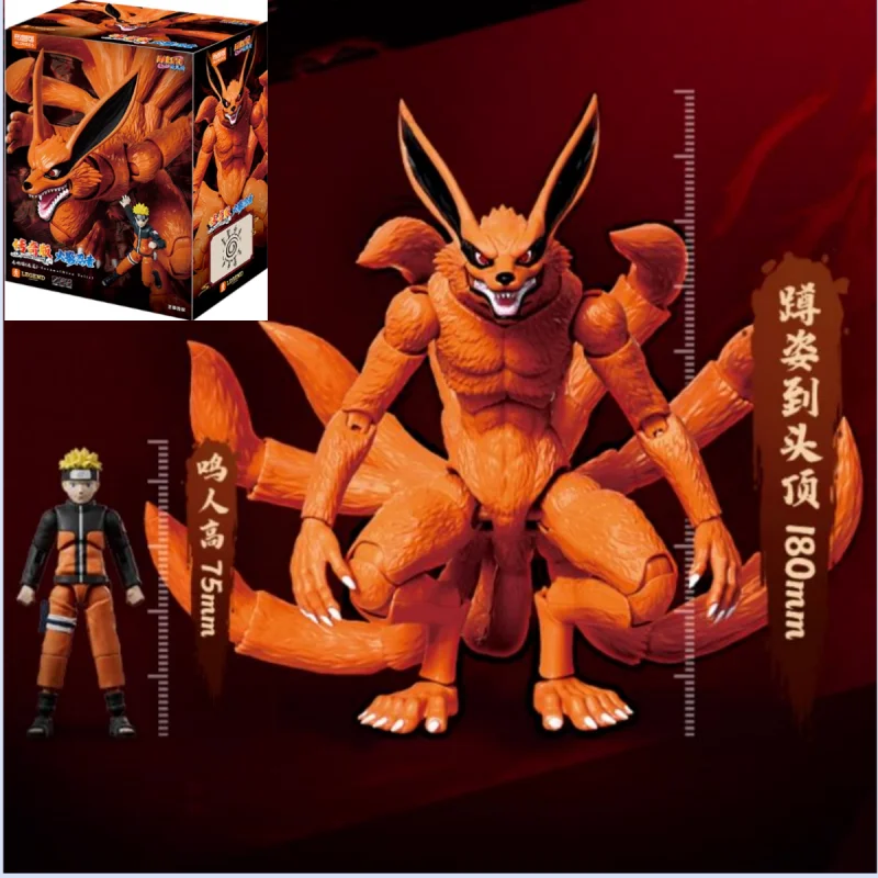 새로운 정품 블로키즈 나루토 레전드 에디션 구미호 수집용 애니메이션 액션 피규어 조립 모델 장난감 장식품 선물